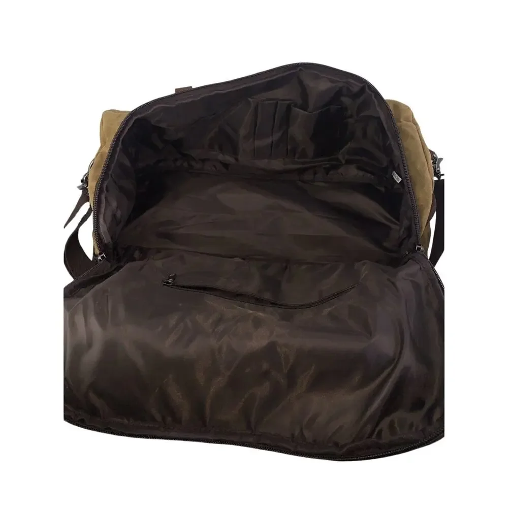 Nerlion Weekender Overnight Bag Canvas & Leather Duffel Bag